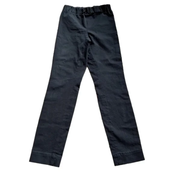 COS Black Pull On Trousers, Slim Fit Straight Leg Elasticized Waist, Size 6 - Picture 2 of 10